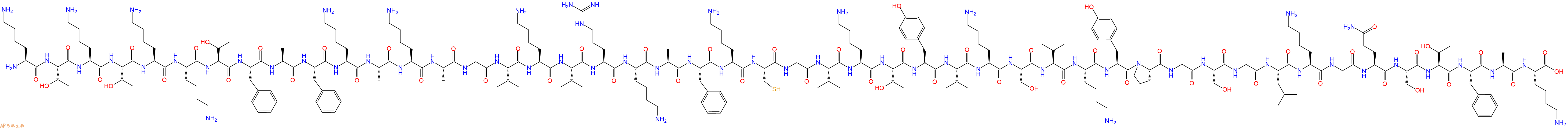 专肽生物产品H2N-Lys-Thr-Lys-Thr-Lys-Lys-Thr-Phe-Ala-Phe-Lys-Ala-Lys-Ala-Gly-Ile-Lys-Val-Arg-Lys-Ala-Phe-Lys-Cys-Gly-Val-Lys-Thr-Tyr-Val-Lys-Ser-Val-Lys-Tyr-Pro-Gly-Ser-Gly-Leu-Lys-Gly-Gln-Ser-Thr-Phe-Ala-Lys-OH