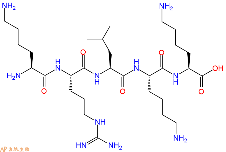 专肽生物产品H2N-Lys-Arg-Leu-Lys-Lys-OH