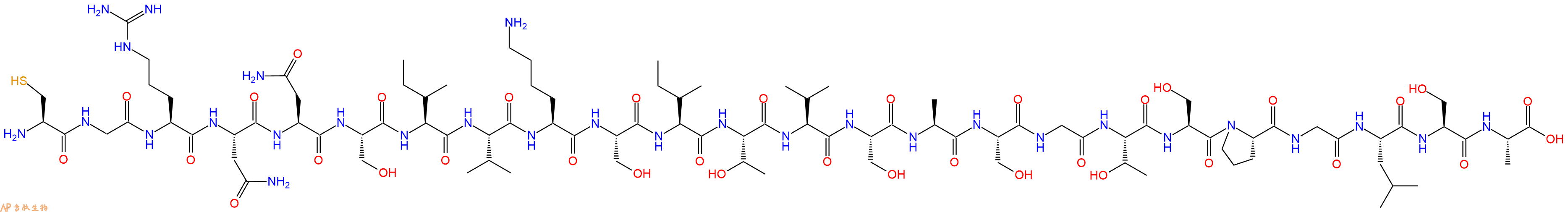 专肽生物产品H2N-Cys-Gly-Arg-Asn-Asn-Ser-Ile-Val-Lys-Ser-Ile-Thr-Val-Ser-Ala-Ser-Gly-Thr-Ser-Pro-Gly-Leu-Ser-Ala-OH