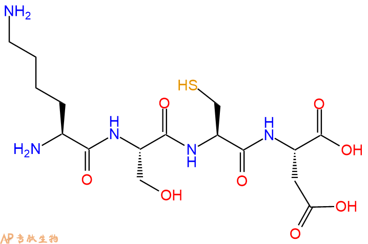 专肽生物产品H2N-Lys-Ser-Cys-Asp-OH