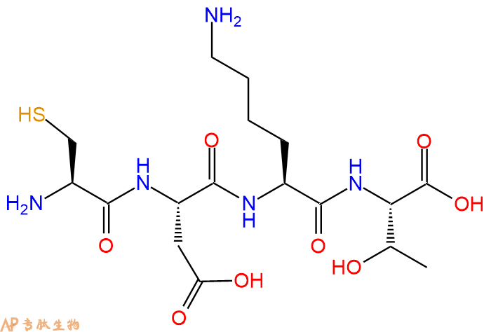 专肽生物产品H2N-Cys-Asp-Lys-Thr-OH