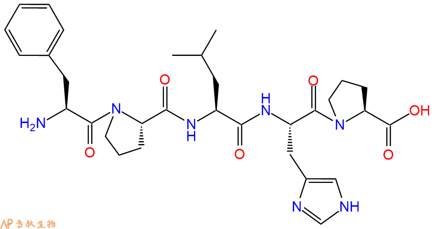 专肽生物产品H2N-Phe-Pro-Leu-His-Pro-OH