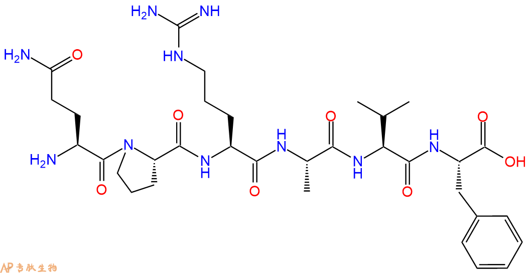 专肽生物产品H2N-Gln-Pro-Arg-Ala-Val-Phe-OH
