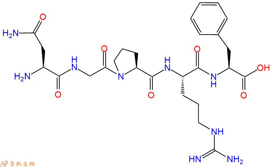 专肽生物产品H2N-Asn-Gly-Pro-Arg-Phe-OH