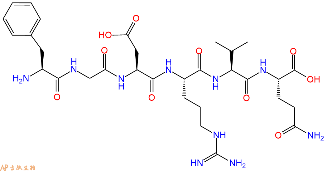 专肽生物产品H2N-Phe-Gly-Asp-Arg-Val-Gln-OH