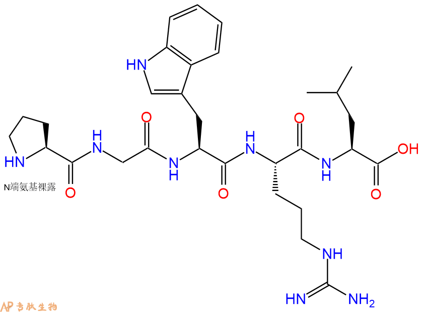 专肽生物产品H2N-Pro-Gly-Trp-Arg-Leu-OH