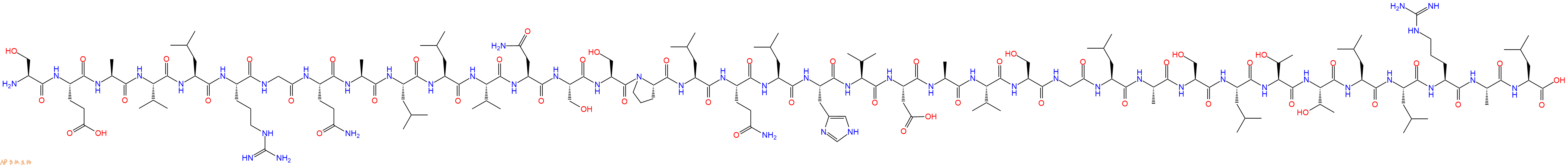 专肽生物产品H2N-Ser-Glu-Ala-Val-Leu-Arg-Gly-Gln-Ala-Leu-Leu-Val-Asn-Ser-Ser-Pro-Leu-Gln-Leu-His-Val-Asp-Ala-Val-Ser-Gly-Leu-Ala-Ser-Leu-Thr-Thr-Leu-Leu-Arg-Ala-Leu-OH