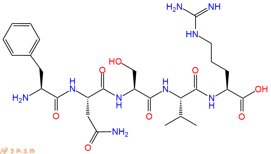 专肽生物产品H2N-Phe-Asn-Ser-Val-Arg-OH