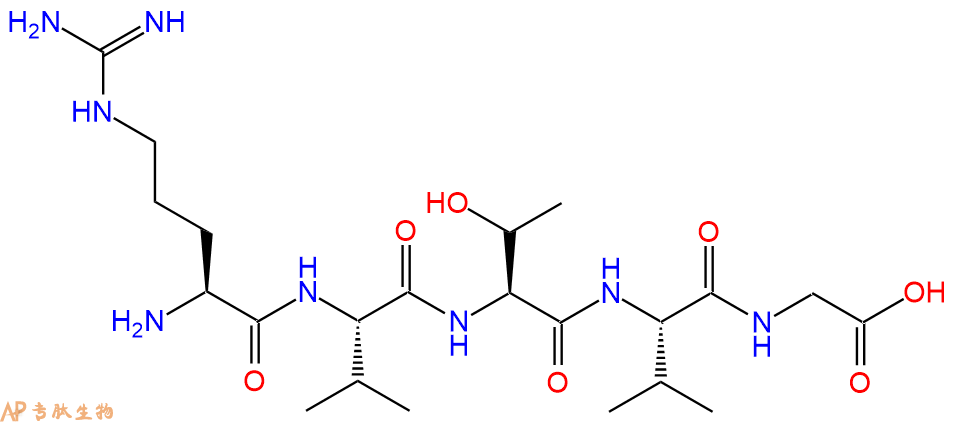 专肽生物产品H2N-Arg-Val-Thr-Val-Gly-OH