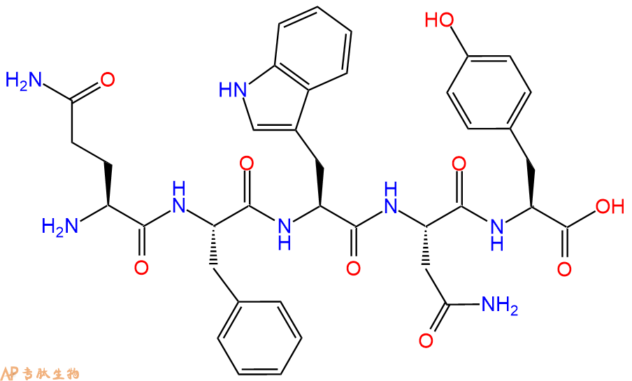 专肽生物产品H2N-Gln-Phe-Trp-Asn-Tyr-OH