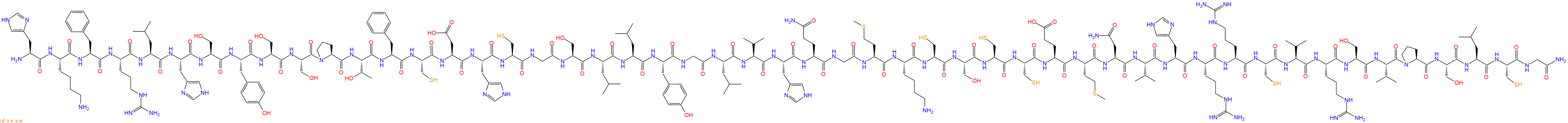 专肽生物产品H2N-His-Lys-Phe-Arg-Leu-His-Ser-Tyr-Ser-Ser-Pro-Thr-Phe-Cys-Asp-His-Cys-Gly-Ser-Leu-Leu-Tyr-Gly-Leu-Val-His-Gln-Gly-Met-Lys-Cys-Ser-Cys-Cys-Glu-Met-Asn-Val-His-Arg-Arg-Cys-Val-Arg-Ser-Val-Pro-Ser-Leu-Cys-Gly-CONH2