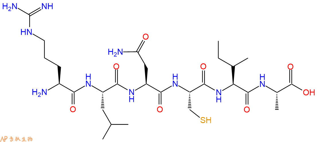 专肽生物产品H2N-Arg-Leu-Asn-Cys-Ile-Ala-OH