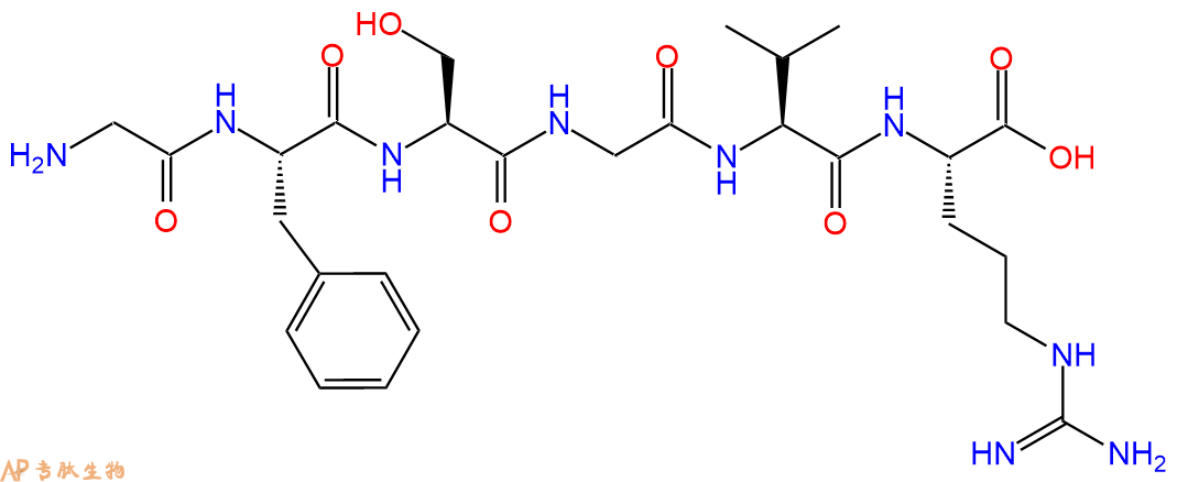 专肽生物产品H2N-Gly-Phe-Ser-Gly-Val-Arg-OH