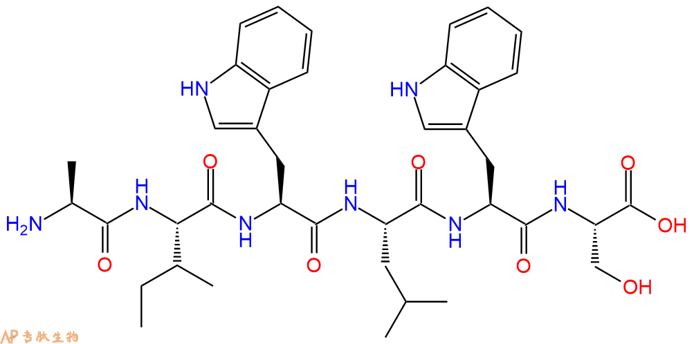 专肽生物产品H2N-Ala-Ile-Trp-Leu-Trp-Ser-OH