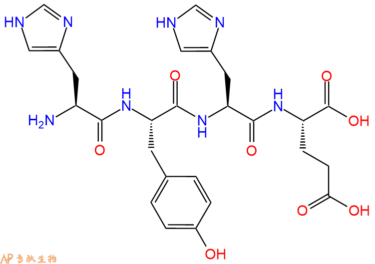 专肽生物产品H2N-His-Tyr-His-Glu-OH
