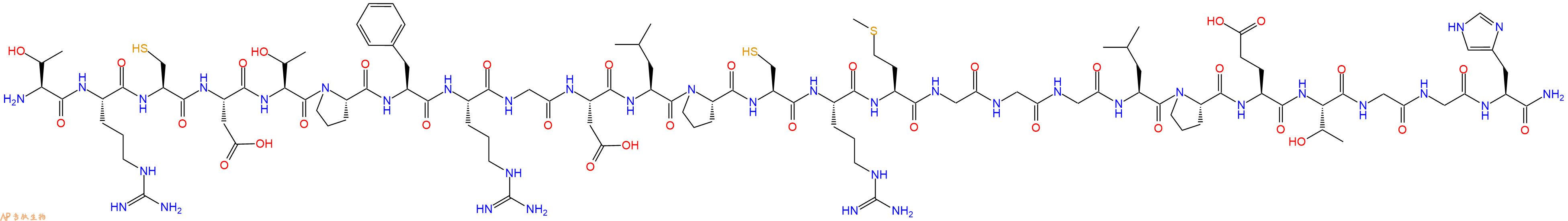 专肽生物产品H2N-Thr-Arg-Cys-Asp-Thr-Pro-Phe-Arg-Gly-Asp-Leu-Pro-Cys-Arg-Met-Gly-Gly-Gly-Leu-Pro-Glu-Thr-Gly-Gly-His-CONH2
