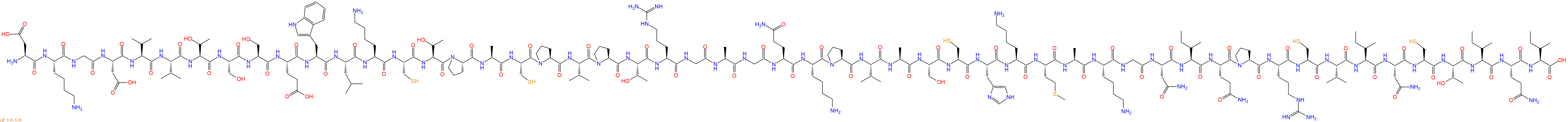专肽生物产品H2N-Asp-Lys-Gly-Asp-Val-Val-Thr-Ser-Ser-Glu-Trp-Leu-Lys-Cys-Thr-Pro-Ala-Cys-Pro-Val-Pro-Thr-Arg-Gly-Ala-Gly-Gln-Lys-Pro-Val-Ala-Ser-Cys-His-Lys-Met-Ala-Lys-Gly-Asn-Ile-Gln-Pro-Arg-Cys-Val-Ile-Asn-Cys-Thr-Ile-Gln-Ile-OH