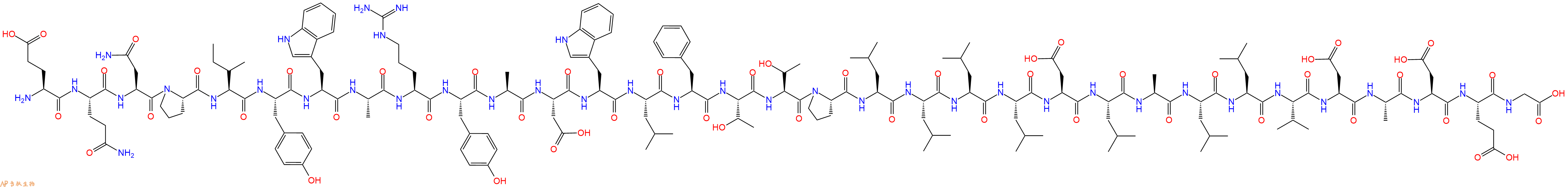 专肽生物产品H2N-Glu-Gln-Asn-Pro-Ile-Tyr-Trp-Ala-Arg-Tyr-Ala-Asp-Trp-Leu-Phe-Thr-Thr-Pro-Leu-Leu-Leu-Leu-Asp-Leu-Ala-Leu-Leu-Val-Asp-Ala-Asp-Glu-Gly-OH
