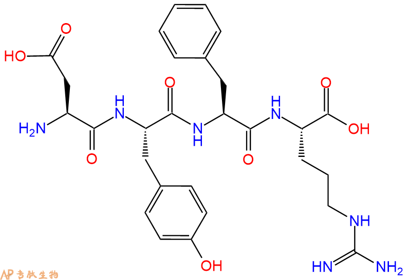 专肽生物产品H2N-Asp-Tyr-Phe-Arg-OH