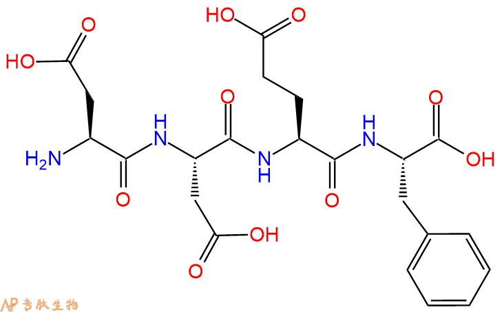 专肽生物产品H2N-Asp-Asp-Glu-Phe-OH