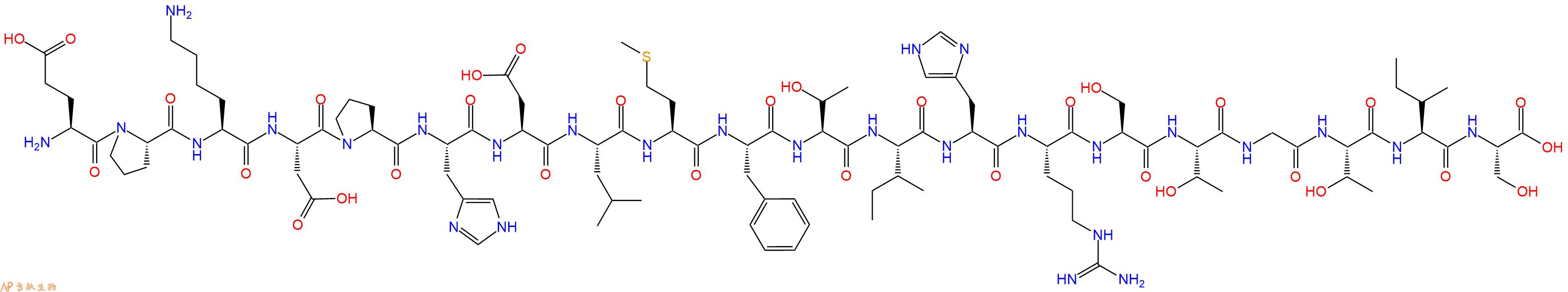专肽生物产品H2N-Glu-Pro-Lys-Asp-Pro-His-Asp-Leu-Met-Phe-Thr-Ile-His-Arg-Ser-Thr-Gly-Thr-Ile-Ser-OH