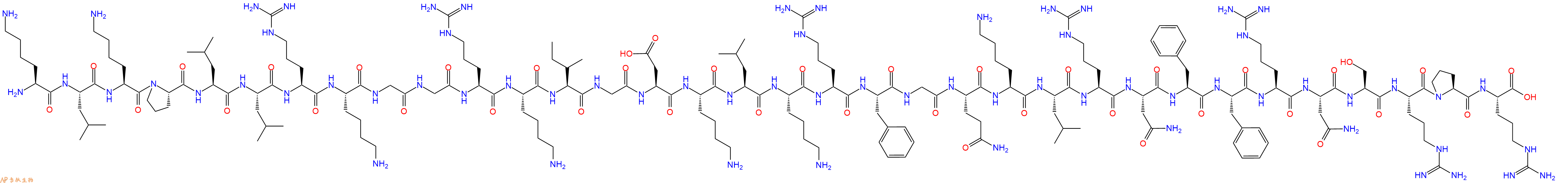专肽生物产品H2N-Lys-Leu-Lys-Pro-Leu-Leu-Arg-Lys-Gly-Gly-Arg-Lys-Ile-Gly-Asp-Lys-Leu-Lys-Arg-Phe-Gly-Gln-Lys-Leu-Arg-Asn-Phe-Phe-Arg-Asn-Ser-Arg-Pro-Arg-OH