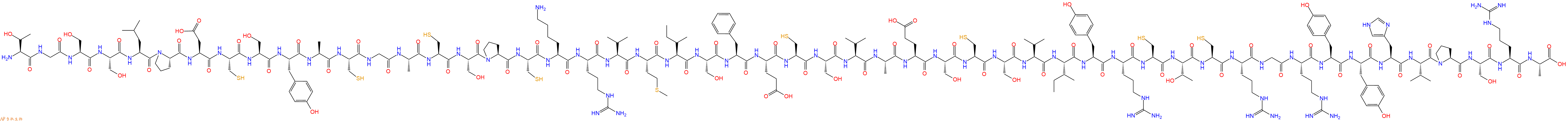 专肽生物产品H2N-Thr-Gly-Ser-Ser-Leu-Pro-Asp-Cys-Ser-Tyr-Ala-Cys-Gly-Ala-Cys-Ser-Pro-Cys-Lys-Arg-Val-Met-Ile-Ser-Phe-Glu-Cys-Ser-Val-Ala-Glu-Ser-Cys-Ser-Val-Ile-Tyr-Arg-Cys-Thr-Cys-Arg-Gly-Arg-Tyr-Tyr-His-Val-Pro-Ser-Arg-Ala-OH