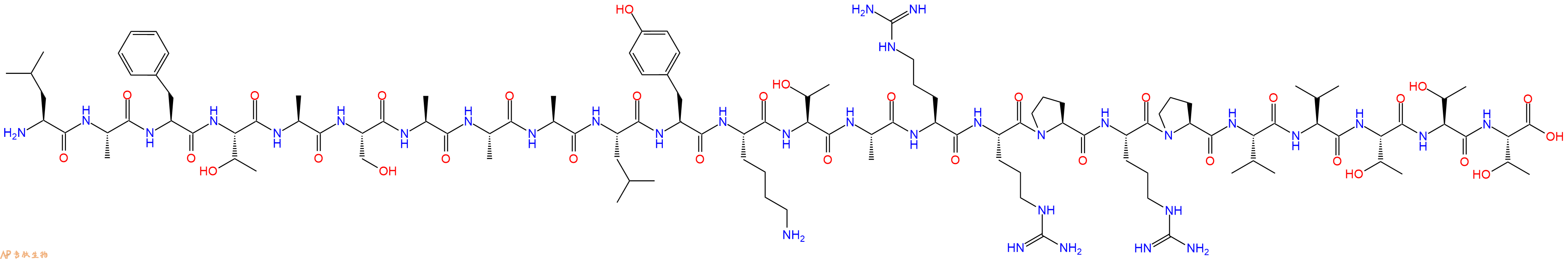 专肽生物产品H2N-Leu-Ala-Phe-Thr-Ala-Ser-Ala-Ala-Ala-Leu-Tyr-Lys-Thr-Ala-Arg-Arg-Pro-Arg-Pro-Val-Val-Thr-Thr-Thr-OH