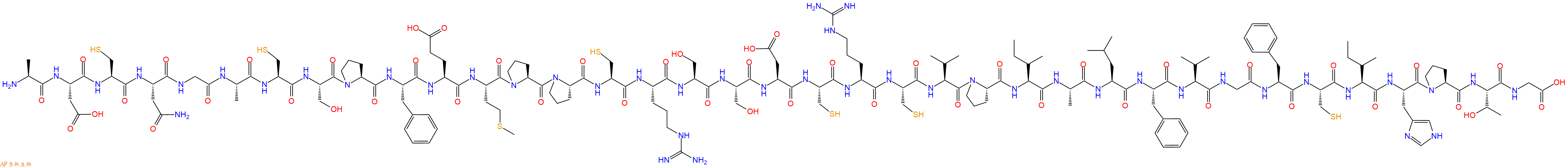 专肽生物产品H2N-Ala-Asp-Cys-Asn-Gly-Ala-Cys-Ser-Pro-Phe-Glu-Met-Pro-Pro-Cys-Arg-Ser-Ser-Asp-Cys-Arg-Cys-Val-Pro-Ile-Ala-Leu-Phe-Val-Gly-Phe-Cys-Ile-His-Pro-Thr-Gly-OH