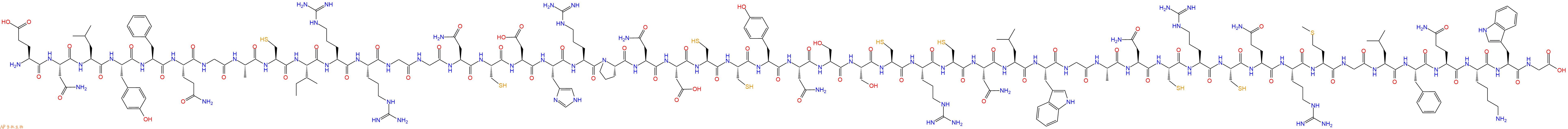 专肽生物产品H2N-Glu-Asn-Leu-Tyr-Phe-Gln-Gly-Ala-Cys-Ile-Arg-Arg-Gly-Gly-Asn-Cys-Asp-His-Arg-Pro-Asn-Asp-Cys-Cys-Tyr-Asn-Ser-Ser-Cys-Arg-Cys-Asn-Leu-Trp-Gly-Ala-Asn-Cys-Arg-Cys-Gln-Arg-Met-Gly-Leu-Phe-Gln-Lys-Trp-Gly-OH