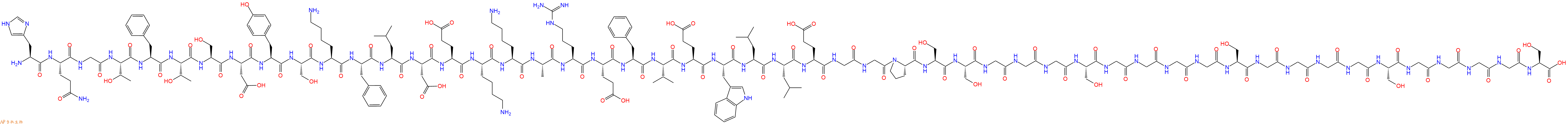专肽生物产品H2N-His-Gln-Gly-Thr-Phe-Thr-Ser-Asp-Tyr-Ser-Lys-Phe-Leu-Asp-Glu-Lys-Lys-Ala-Arg-Glu-Phe-Val-Glu-Trp-Leu-Leu-Glu-Gly-Gly-Pro-Ser-Ser-Gly-Gly-Gly-Ser-Gly-Gly-Gly-Gly-Ser-Gly-Gly-Gly-Gly-Ser-Gly-Gly-Gly-Gly-Ser-OH