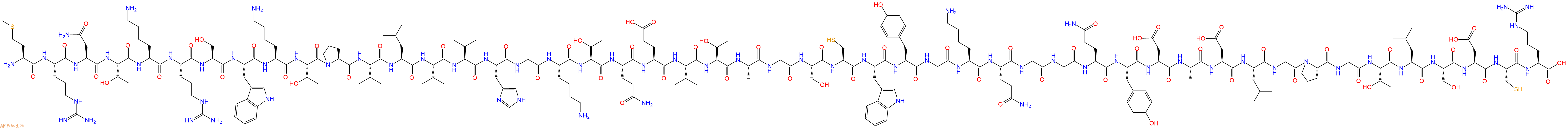 专肽生物产品H2N-Met-Arg-Asn-Thr-Lys-Arg-Ser-Trp-Lys-Thr-Pro-Val-Leu-Val-Val-His-Gly-Lys-Thr-Gln-Glu-Ile-Thr-Ala-Gly-Ser-Cys-Trp-Tyr-Gly-Lys-Gln-Gly-Gly-Gln-Tyr-Asp-Ala-Asp-Leu-Gly-Pro-Gly-Thr-Leu-Ser-Asp-Cys-Arg-OH