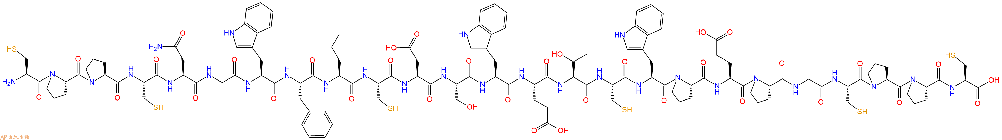 专肽生物产品H2N-Cys-Pro-Pro-Cys-Asn-Gly-Trp-Phe-Leu-Cys-Asp-Ser-Trp-Glu-Thr-Cys-Trp-Pro-Glu-Pro-Gly-Cys-Pro-Pro-Cys-OH