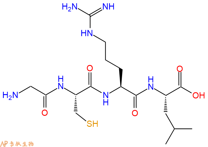 专肽生物产品H2N-Gly-Cys-Arg-Leu-OH