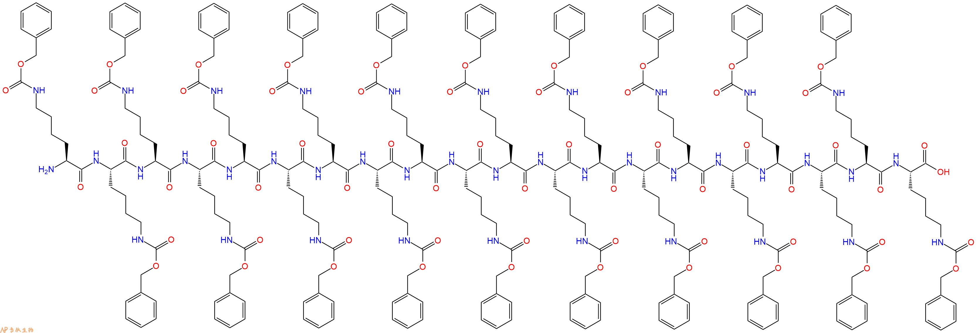 专肽生物产品H2N-Lys(Cbz)-Lys(Cbz)-Lys(Cbz)-Lys(Cbz)-Lys(Cbz)-Lys(Cbz)-Lys(Cbz)-Lys(Cbz)-Lys(Cbz)-Lys(Cbz)-Lys(Cbz)-Lys(Cbz)-Lys(Cbz)-Lys(Cbz)-Lys(Cbz)-Lys(Cbz)-Lys(Cbz)-Lys(Cbz)-Lys(Cbz)-Lys(Cbz)-OH