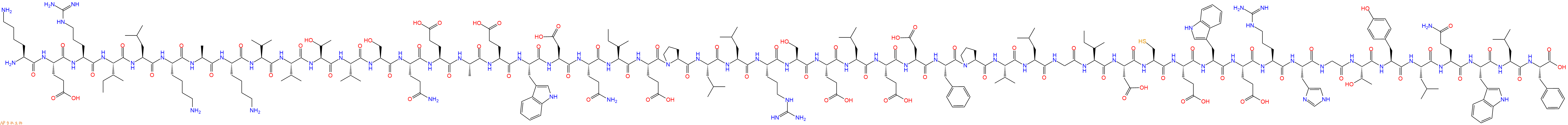 专肽生物产品H2N-Lys-Glu-Arg-Ile-Leu-Lys-Ala-Lys-Val-Val-Thr-Val-Ser-Gln-Glu-Ala-Glu-Trp-Asp-Gln-Ile-Glu-Pro-Leu-Leu-Arg-Ser-Glu-Leu-Glu-Asp-Phe-Pro-Val-Leu-Gly-Ile-Asp-Cys-Glu-Trp-Glu-Arg-His-Gly-Thr-Tyr-Leu-Gln-Trp-Leu-Phe-OH