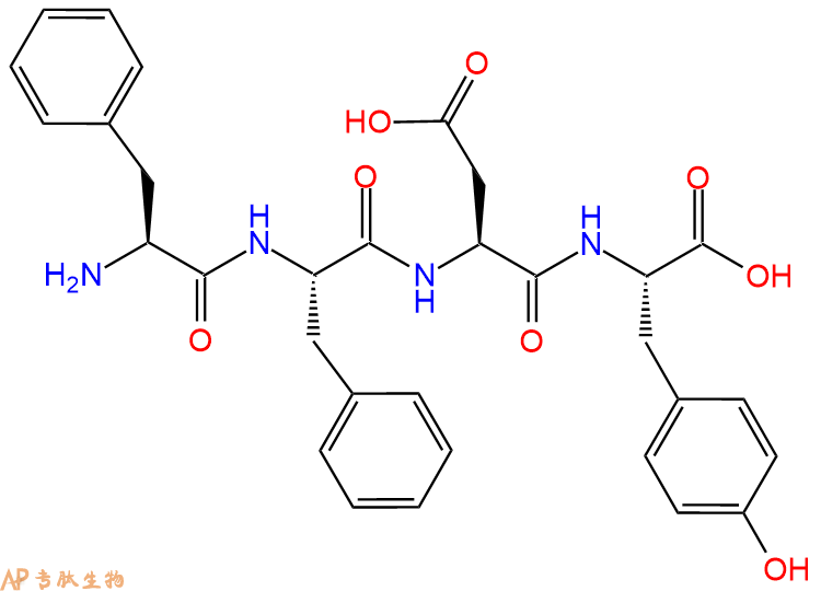 专肽生物产品H2N-Phe-Phe-Asp-Tyr-OH