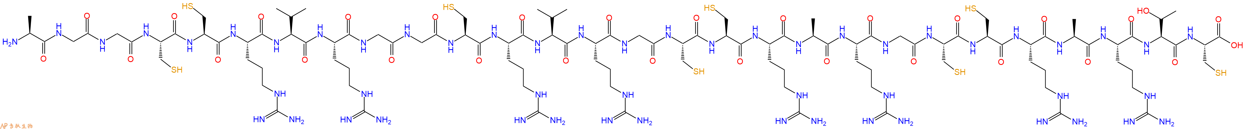 专肽生物产品H2N-Ala-Gly-Gly-Cys-Cys-Arg-Val-Arg-Gly-Gly-Cys-Arg-Val-Arg-Gly-Cys-Cys-Arg-Ala-Arg-Gly-Cys-Cys-Arg-Ala-Arg-Thr-Cys-OH