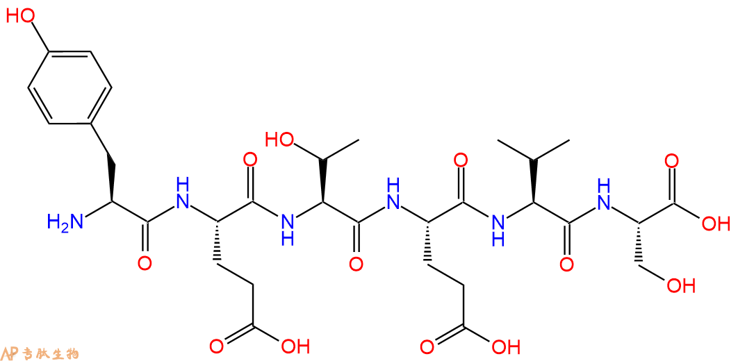 专肽生物产品H2N-Tyr-Glu-Thr-Glu-Val-Ser-OH