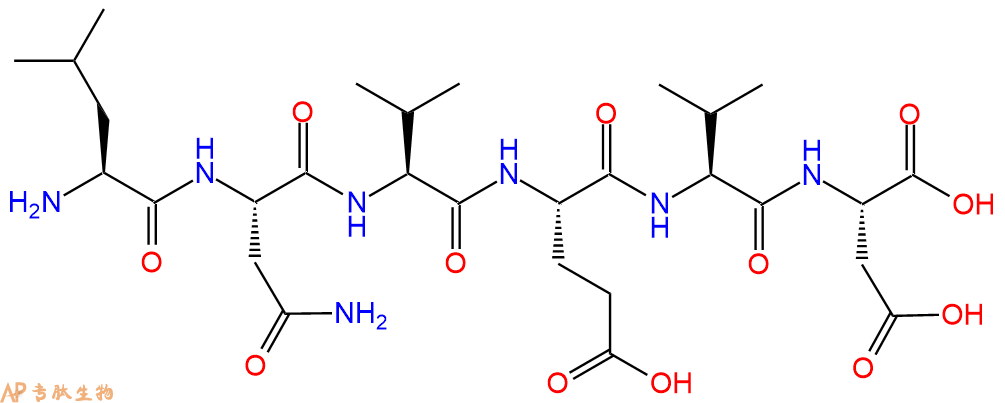 专肽生物产品H2N-Leu-Asn-Val-Glu-Val-Asp-OH