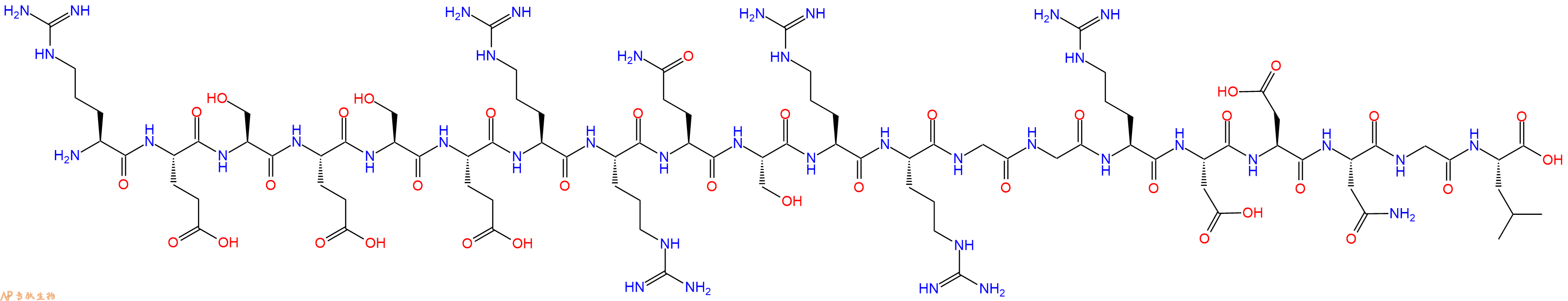 专肽生物产品H2N-Arg-Glu-Ser-Glu-Ser-Glu-Arg-Arg-Gln-Ser-Arg-Arg-Gly-Gly-Arg-Asp-Asp-Asn-Gly-Leu-OH