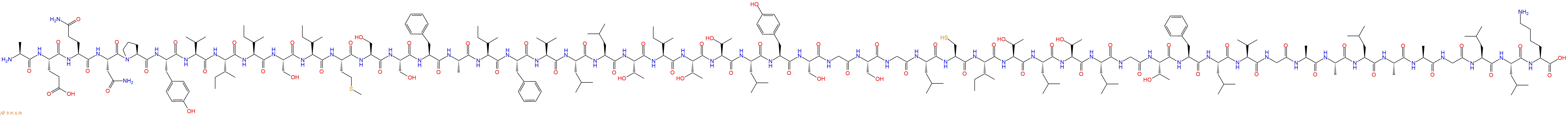 专肽生物产品H2N-Ala-Glu-Gln-Asn-Pro-Tyr-Val-Ile-Ile-Ser-Ile-Met-Ser-Ser-Phe-Ala-Ile-Phe-Val-Leu-Leu-Thr-Ile-Thr-Thr-Leu-Tyr-Ser-Gly-Ser-Gly-Leu-Cys-Ile-Thr-Leu-Thr-Leu-Gly-Thr-Phe-Leu-Val-Gly-Ala-Ala-Leu-Ala-Ala-Gly-Leu-Leu-Lys-OH