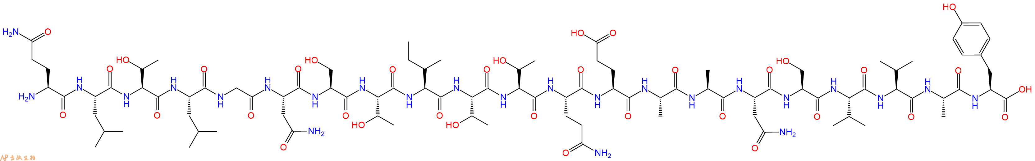 专肽生物产品H2N-Gln-Leu-Thr-Leu-Gly-Asn-Ser-Thr-Ile-Thr-Thr-Gln-Glu-Ala-Ala-Asn-Ser-Val-Val-Ala-Tyr-OH