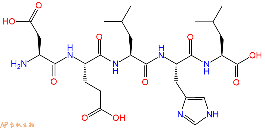 专肽生物产品H2N-Asp-Glu-Leu-His-Leu-OH