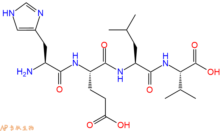 专肽生物产品H2N-His-Glu-Leu-Val-OH