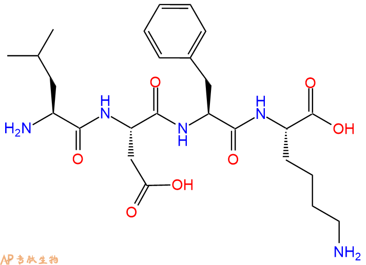 专肽生物产品H2N-Leu-Asp-Phe-Lys-OH