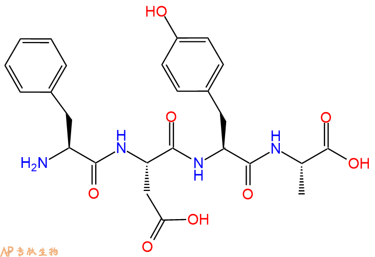 专肽生物产品H2N-Phe-Asp-Tyr-Ala-OH