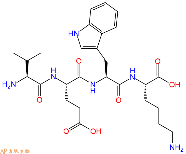 专肽生物产品H2N-Val-Glu-Trp-Lys-OH