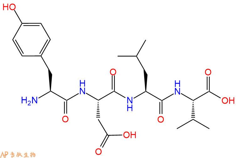 专肽生物产品H2N-Tyr-Asp-Leu-Val-OH