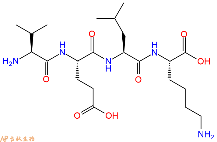 专肽生物产品H2N-Val-Glu-Leu-Lys-OH
